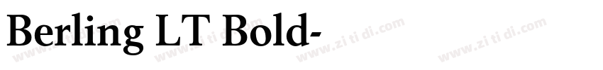 Berling LT Bold字体转换 Berling LT Bold字体转换